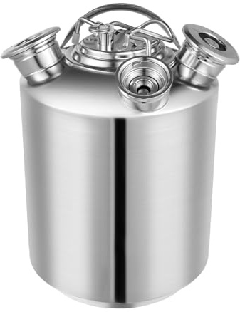 YIEMJS Recipiente de limpieza de 10 l, barril de limpieza de cerveza, acero inoxidable, 3 cabezales, dispositivo de limpieza para cerveza, barril de cerveza, máquina para grifo de cerveza, bar