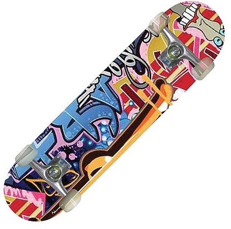 Garlando Nextreme Street Pro - Skateboard multicolore con graffiti