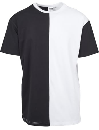 Urban Classics Herren Oversized Harlequin Tee T Shirt, Blk/Wht, L EU