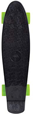 Schildkröt® Retro Skateboard, Premium Board mit Kunststoff-Deck aus haltbarem robustem PP, rutschfester Stand, ABEC7, Alu-Achsen, PU Räder