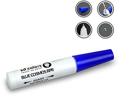 SD COLORS 12 ml Vernice Ritocco con Pennello - Blue Cosmos (RPR) - Compatibile con Reno - Riparazione di Graffi, Scheggiature e Verniciatura