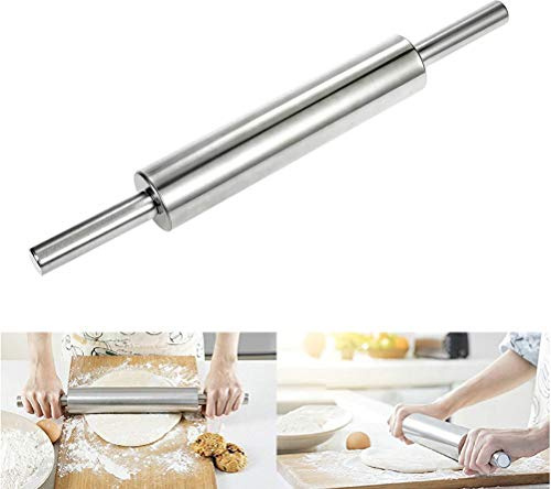 Leikance, mattarello antiaderente in acciaio inox per impasto, pizza, biscotti, utensili da