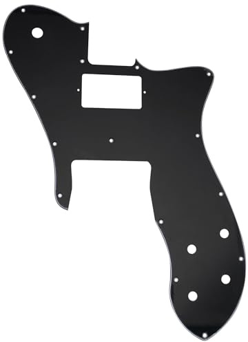 Musiclily Pro 16 Löcher Einzel H Schlagbrett Pickguard 3-lagig Schwarz | für USA/Mexico Fender 72 Tele Custom Style E-Gitarre