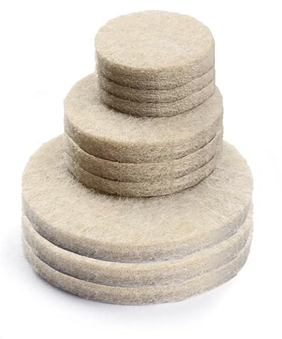 Premier Housewares Easy Applicable Beige Felt Pads For Furniture Feet | Superior Protection Furniture Pads | Discreet Chair Feet Protectors | Versatile Feet Pads Floor Protectors