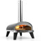 ZiiPa - Four à pizza Piana, Four à pizza d'extérieur compact, Four à pizza à pellets, feu de bois, Four avec plaque tournante pour une cuisson 360°, Thermomètre intégré, couleur Charbon
