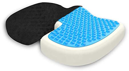 Relota sitzkissen orthopädisch mit Atmungsaktive Gelkissen, steißbeinkissen hoch Memory Foam entlastung für Rücken, Hüfte Schmerzen, orthoback, keilkissen ergonomisches Comfort für bürostuhl, Auto