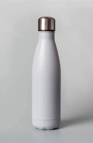 Gourde 400ml Bouteille d’Eau Aluminium Personnalisable Prénom Réutilisable Ecologique Bouchon Vissé, Mousqueton. Idée Cadeau Humour Homme Femme Collègue Sport Bureau Anniversaire Noël