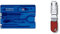 Victorinox Swiss Card, Swiss Made Pocket Tool, Credit Card Size, 10 Functions, Pen, Scissors, Blue Transparent & Unisex_Adult 8.2050.b1 Nail Clipper, red, Standard Size