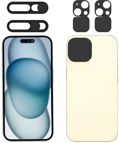 EYSOFT Privatsphäre, kompatibel mit 15/iPhone 15 Plus mit Frontkamera-Abdeckung, schützt Privatsphäre und Sicherheit, beeinträchtigt Aber Nicht die Gesichtserkennung, 2 Stück