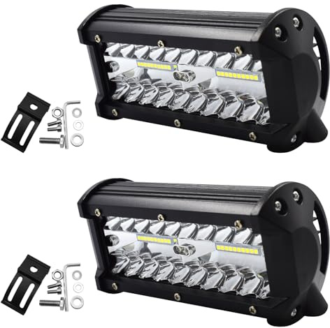 Vegena LED Arbeitsscheinwerfer,2 Stück Zusatzscheinwerfer,120W,12V/24V, 6000k Wasserdicht Rückfahrscheinwerfer,Offroad Flutlicht,Led scheinwerfer Für SUV Traktor,Auto,Offroad