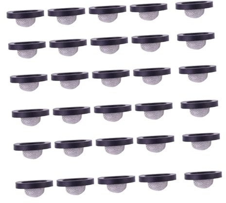 GLEAVI 40pcs Shower Hose Filter Seal Ring Stainless Steel Mesh Gasket Rubber Washer for Washing Machine Base