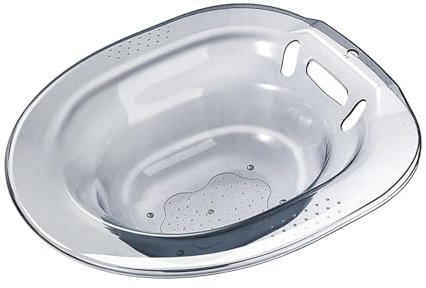harayaa Sitzbad für Toilettensitz, tiefere Schüssel, Bidet, Sitzbadewanne, universell für Frauen und Männer, grau
