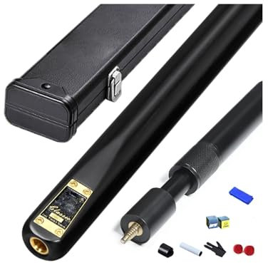 Billard Queue Pool-Queues für Erwachsene mit Koffer, Billard-Queue, Snooker Black Eight, spezieller Tisch-Queue, handgefertigter Stab im chinesischen Stil, einteiliger Durchgehender Stab 9,5 mm/10 mm
