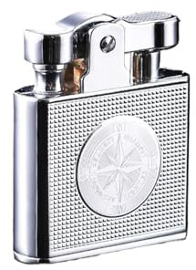 Petroleum-Kupferfeuerzeug, Benzinfeuerzeug, Windbreaker-Feuerzeug, klassisches Feuerzeug, for Männer, Vater und Ehemann (Kerosin Nicht im Lieferumfang enthalten)(Silver)