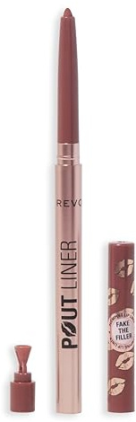 Revolution Beauty, Pout Bomb Plumping Lipliner, Langanhaltend, Formend mit Hyaluronsäure & Vitamin E, Vegan & Ohne Tierversuche, Kühles Nude Doll