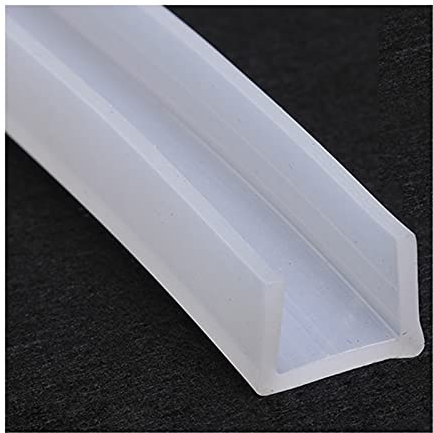 WUPNGS Cinta Aislante de Corrientes de Aire Sello de Goma Transparente con Borde de Canal de Silicona, Longitud 5M, Espesor de Pared 2Mm/20Mm * 12Mm(22Mm*18Mm)