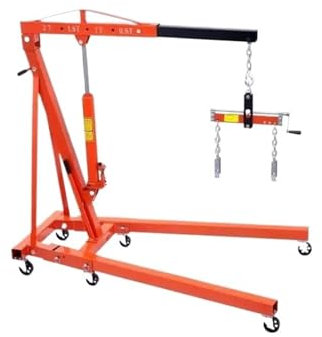 Elektrisk Vinsch Hydraulisk motorlyft med spak 2 ton/4400 LBS hopfällbar motorkran och motorlyftlyft för bilreparation Verkstadskran