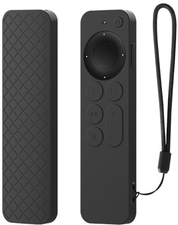 Remote Control Anti Drop Protective Case for Appl-e TV 6/7, Dustproof Shockproof Silicone Cover Soft Remote Cover Case for Appl-e TV 6/7 Remote Controller (Black)