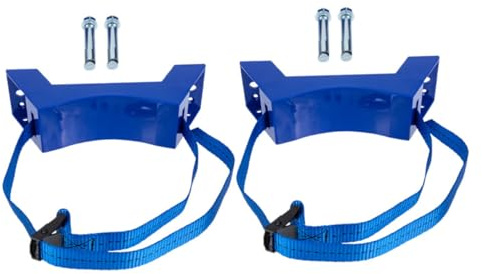 HOOTNEE Soporte Para Bombonas De Gas De 40 Litros, Soporte Ajustable Para Bombonas De Oxígeno y Propano, Juego De 2 Unidades Color Azul, Estructura Reforzada Para Almacenamiento Seguro