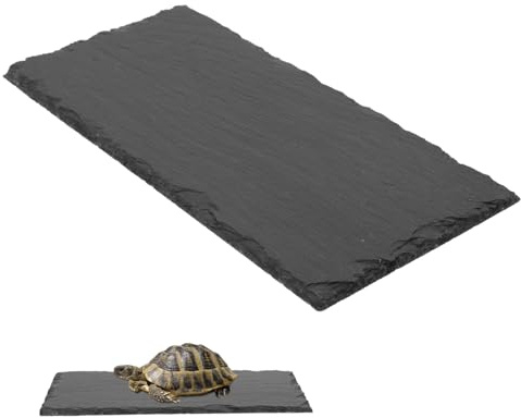 TOYANDONA Dekorativer Futternapf Aus Naturstein 25x12cm Für Kleine Reptilien Wie Geckos Und Schlangen Mit Glatter Oberfläche Als Futter Und Sonnenplatz Im Terrarium