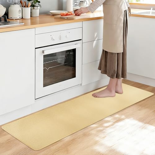 Alfombra Cocina Lavable Antideslizante, 44x180cm Alfombra Pasillo Larga Alfombrillas Absorbentes de Aceite y Agua Tapete Cocina para Dormitorio, Sala de Estar, Lavandería
