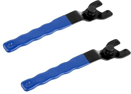 Verazquy 2Pcs Universal Angle Grinder Adjustable Spanner Wrench - 10-46mm Lock-Nut Key with Non-Slip Grip.