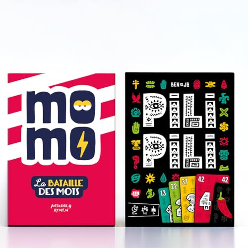 ATM Gaming Lot PILI PILI + Momo - Jeu d’Ambiance pour Famille et Amis - Prise en Main Rapide - 2 à 8 Joueurs - Vainqueur Grand Prix du Jouet 2025