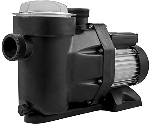 VEVOR Pompa ad Acqua a Pressione Potenza 1 HP / 750 W, Max. Portata 19200 L/H Pompa per Piscina con Cavo 1,5 m, Elettropompa Pompa Filtro Piscina Velocità da 3450 RPM per Interrato e Fuori Terra