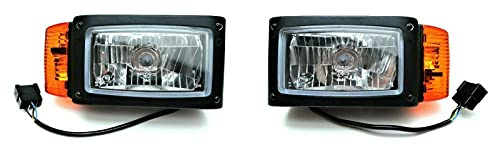 MelTruck H4 huvudstrålkastare 24 V 75/70 W vänster och höger med AMP kontakt för vägbyggmaskiner grävmaskin hjullastare snöröjare Merlo JCB Genie Terex Manitou ausa Eurocomach positionsljus blinkers