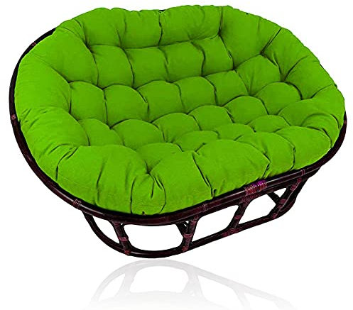 Papasansessel Kissen, Doppeltes Papasan Stuhlkissen, Doppeltes Wasserdichtes Papasan Sitzkissen, Papasan Patio Stuhlkissen, Outdoor Ei-Sitzkissen, Ohne Korbstuhl,Grün,170 * 120cm