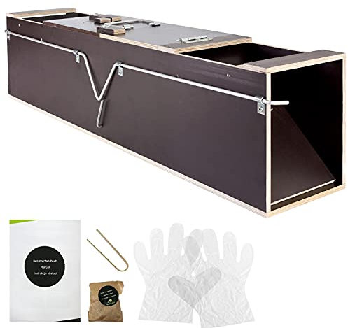 Petigi Marder Lebendfalle Holz Falle für Ratten Mäuse Marderfalle Garten Abwehr lebend Umsiedeln Lebendfallen Tier Waschbär Fuchs Auswahl Rattenfalle, Auswahl:Modell 03 (99 x 19 x 24 cm)