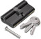 Bwintech 60mm(30/30) Black Euro Cylinder Door Barrel Lock,Key/Key with 3 Standard Keys,Anti-Pick,Bump,Drill