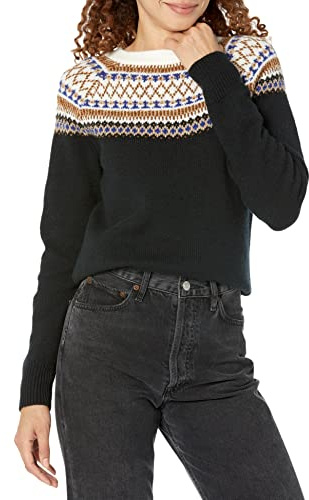 Amazon Essentials Women's Fair Isle Christmas Crewneck Pattern Jumper