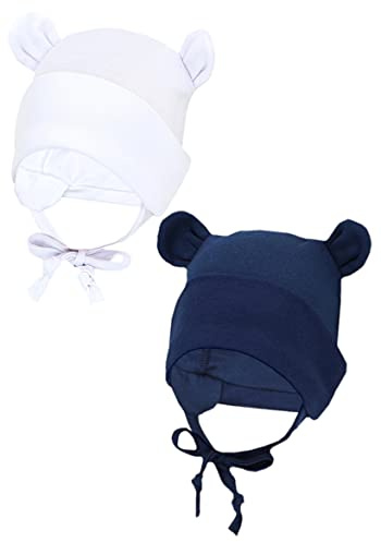 TupTam Baby Erstlingsmütze mit Ohrenklappen 2 er Pack