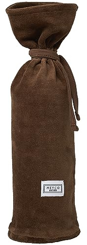 Meyco Wärmflaschenbezug aus weichem Samt, One Size, Chocolate, Design | 100% Baumwoll-Samt, herrlich weich, Kordelzug zum Öffnen und Schließen, für runde Wärmflasche, waschbar bei 40°C