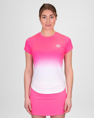 BIDI BADU Damen Crew Gradiant Tee - pink, White, Größe:M
