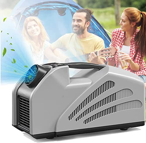 Climatiseur portable, 24V 240W RV Climatiseur extérieur Refroidisseur d'air mobile 2350btu, 3 vitesses de vent faible consommation d'énergie pour camion camping-car tente voyage/vie de camping-car