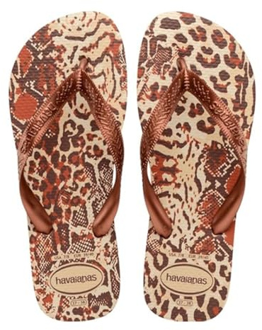 Havaianas - Top Animals, Infradito, Donna Comode, Leggere E Resistenti, Suola Con Stampa Animale, Cinghie Larghe, Suola Flessibile
