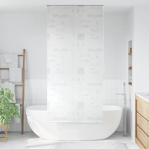 Homgoday Duschrollo Mit Splash-Design | Eva Duschvorhang 80 x 240 cm | Wasserfest & Schnelltrocknend | Badezimmer Dekoration Model142871