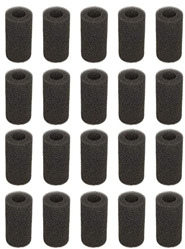 Aquarium-Filterschwamm, 20 Stück, Aquarium-Ansaugfilter, Vorfilter-Schaumstoffrollen, Vorfilter-Schaumschwamm, Ersatz-Filtrations-Set für Teich-Aquarium (Mittel (großes Loch))