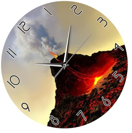 Zerodeko Haushaltsdekoration Wanduhr trendiges Hausdekorationen für zu Hause rustikale Dekorationen AAA -akku Uhr Schlafzimmer Wohnkultur ultraleise Uhr kreative Uhr Acryl schmücken