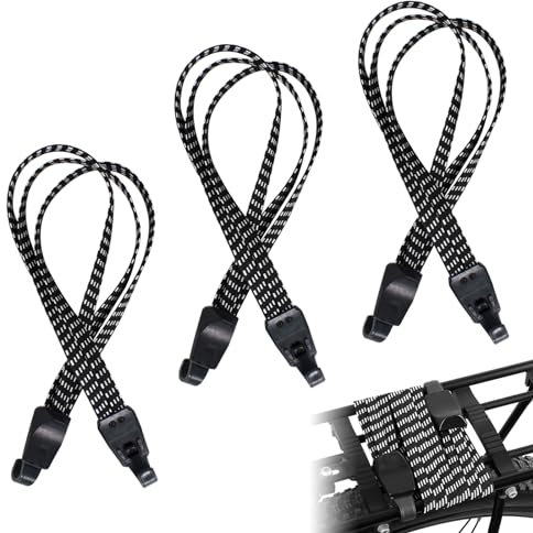 Rapidbok 3 Piezas Tensores de Equipaje, Cuerdas Elásticas con Gancho, Pulpos Elásticos, Correas Tensoras, Correa de Equipaje para Moto, Bicicleta, Maleta, Mudanzas