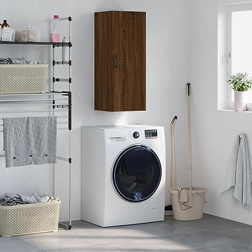 HETFTJN Wandschrank, Vorratsschrank Küchenunterschrank Barschrank Kommode Geeignet für Office Dorm Küchenzeile Flur Braun Eichen-Optik 34,5x34x90 cm