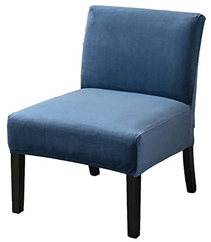 Mswborml Luxus Samt Bezug für Cocktailsessel Ohne Armlehnen, Elastische Sofa Überzug 1 Sitzer Ohne Armlehnen, Stretch Sesselhusse Cocktailsessel Ohne Armlehne, Akzent-Stuhlbezug für Zuhause,A