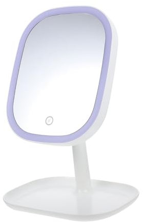 Mikinona 1satz Schminkspiegel Mit Verstellbarem Licht Hochwertiger Kosmetikspiegel Für Tisch Dimmbar Dreifarbige Beleuchtung Für Schlafzimmer Badezimmer Und Schminktische Für