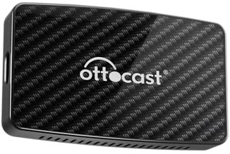 OTTOCAST Play2Video Pro AI Box, Drahtloser CarPlay & Android Auto Adapter, USB Video-Wiedergabe, Vorinstallierte YouTube/Netflix/Spotify, Kompatibel mit Autos ab 2016, Siri & Google Sprachsteuerung