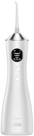 Water Dental Flosser for Teeth, Portable Cordless Water Flosser with 300ML Rechargeable with Type-C, IPX7 Waterproof Water Flossers for Adults with 3 Intensity Modes and 3 Flossing Tips Black