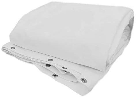 TELOMERITI® - Telo/Telone in PVC 650gr/mq con Occhielli in Alluminio, Rinforzato, tipo da camion, Impermeabile, Copritutto Da Esterno, Vari Colori, Made in Italy (bianco, 10x10 mq)