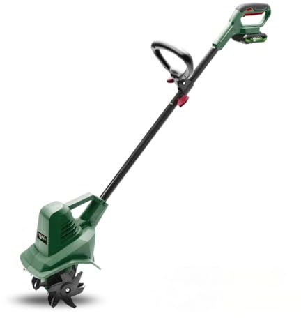 Webb Eco WEV20TILBARE Cordless 20v Electric Tiller with 19cm Tilling Width, 15cm Tilling Depth Battery and Charger - Tool Only