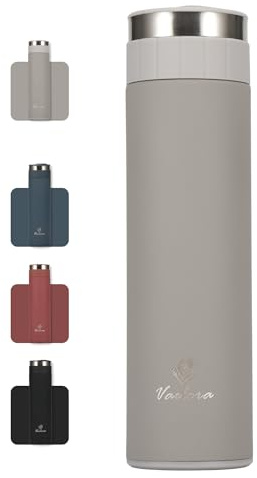Insulated Stainless Steel Water Bottle - 20 Hour Cold & 10 Hour Hot Retention - Leakproof Thermal Flask for Hot & Cold Drinks - BPA Free Metal Water Bottle for Sports, Gym, Hiking - 450ml